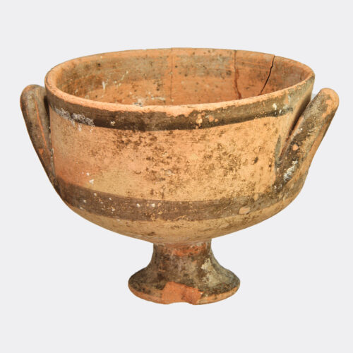 Cypriot Antiquities - Cypriot stemmed cup with band decoration