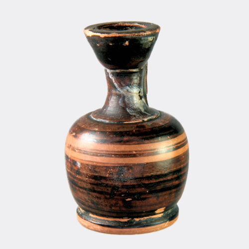 Greek Antiquities - Greek Attic black glaze pottery lekythos
