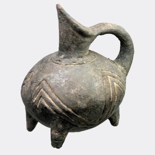 Miscellaneous Antiquities - Trojan Bronze Age miniature pottery tripod jug