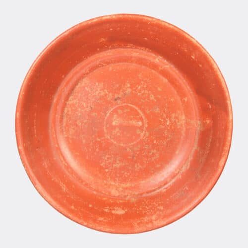 Roman Antiquities - Roman Samian Ware pottery bowl with maker's mark