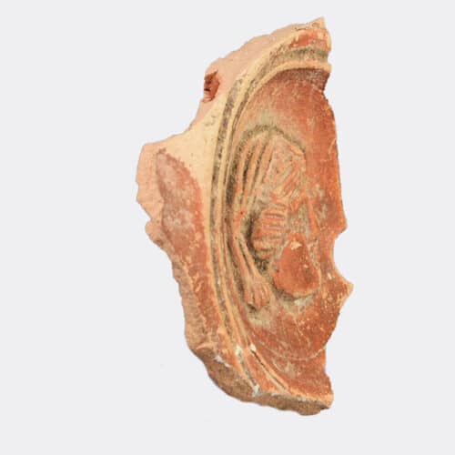 Roman Antiquities - Roman oil lamp fragment with head