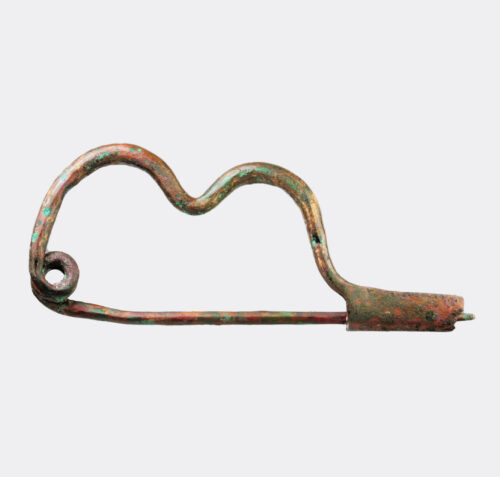 Miscellaneous Antiquities - Italic bronze double-arched fibula pin