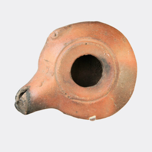 Egyptian Antiquities - Egyptian Ptolemaic pottery oil lamp