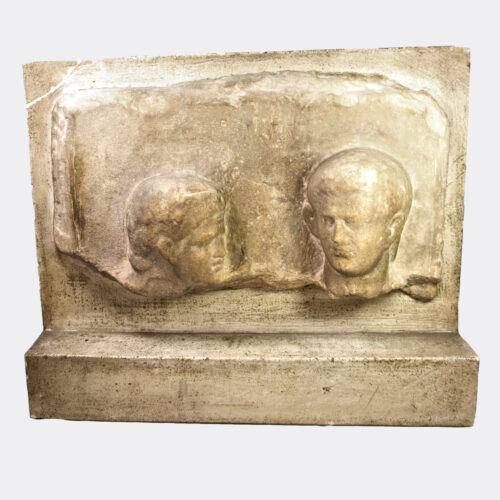 Roman Antiquities - Greek Hellenistic marble funerary stele fragment