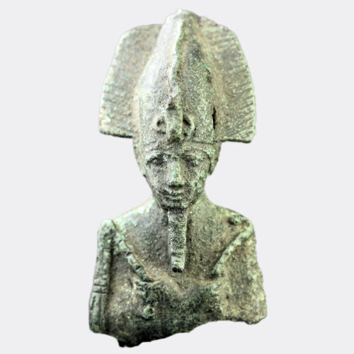 Egyptian Antiquities - Egyptian bronze Osiris fragment