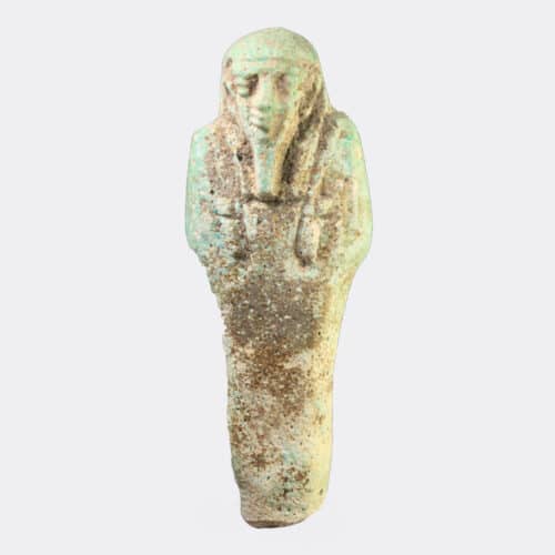 Egyptian Antiquities - Egyptian Late Dynastic faience shabti