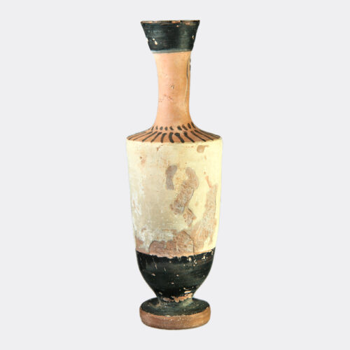 Greek Antiquities - Greek Attic white ground pottery lekythos