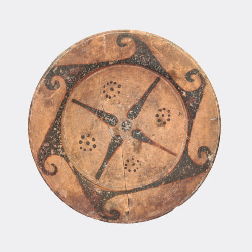 Greek Antiquities - Etruscan Genucilia Plate with star and a wave pattern