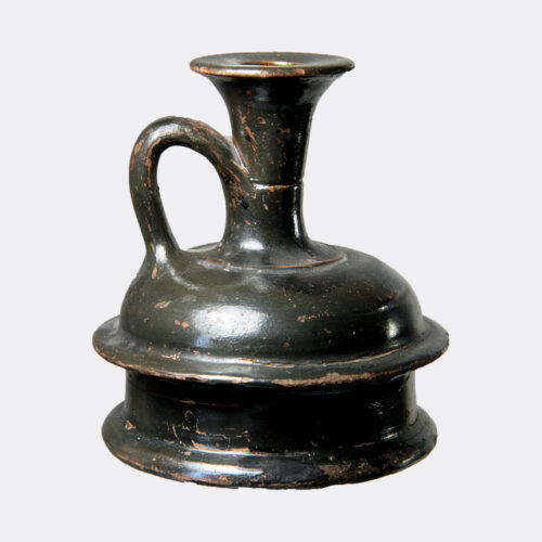 Greek Antiquities - Greek black glaze pottery lekythos