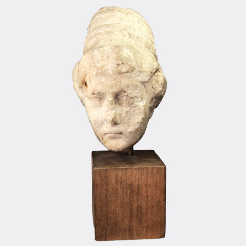 Roman Antiquities - Roman marble portrait of a young aristocratic lady