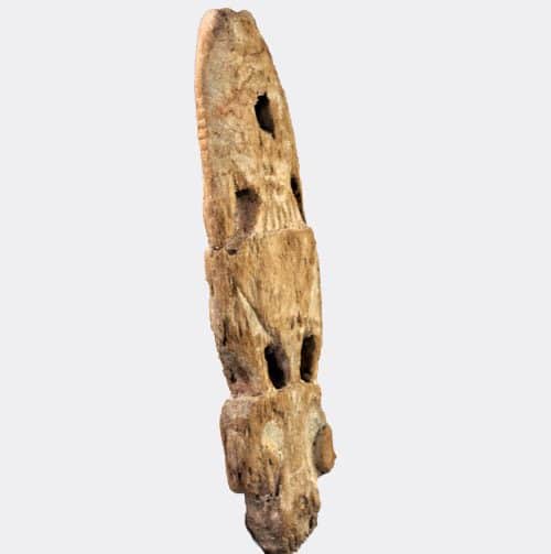 Egyptian Antiquities - Egyptian 18th Dynasty wood spoon handle with tilapia fish