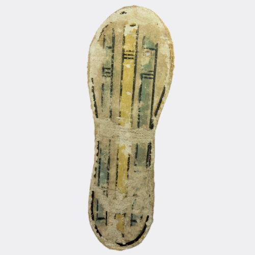 Egyptian painted cartonnage sandal sole
