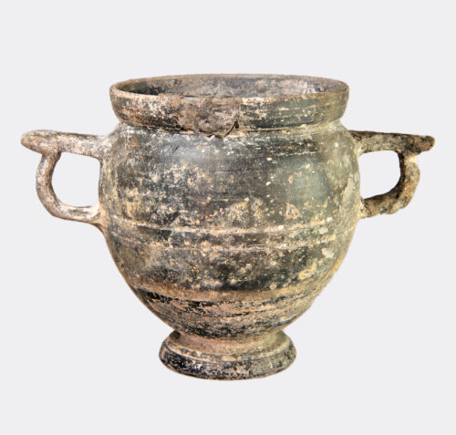 Roman Antiquities - Hellenistic or Roman black slip glazed pottery cup
