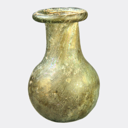 Roman Antiquities - Roman green glass storage vessel