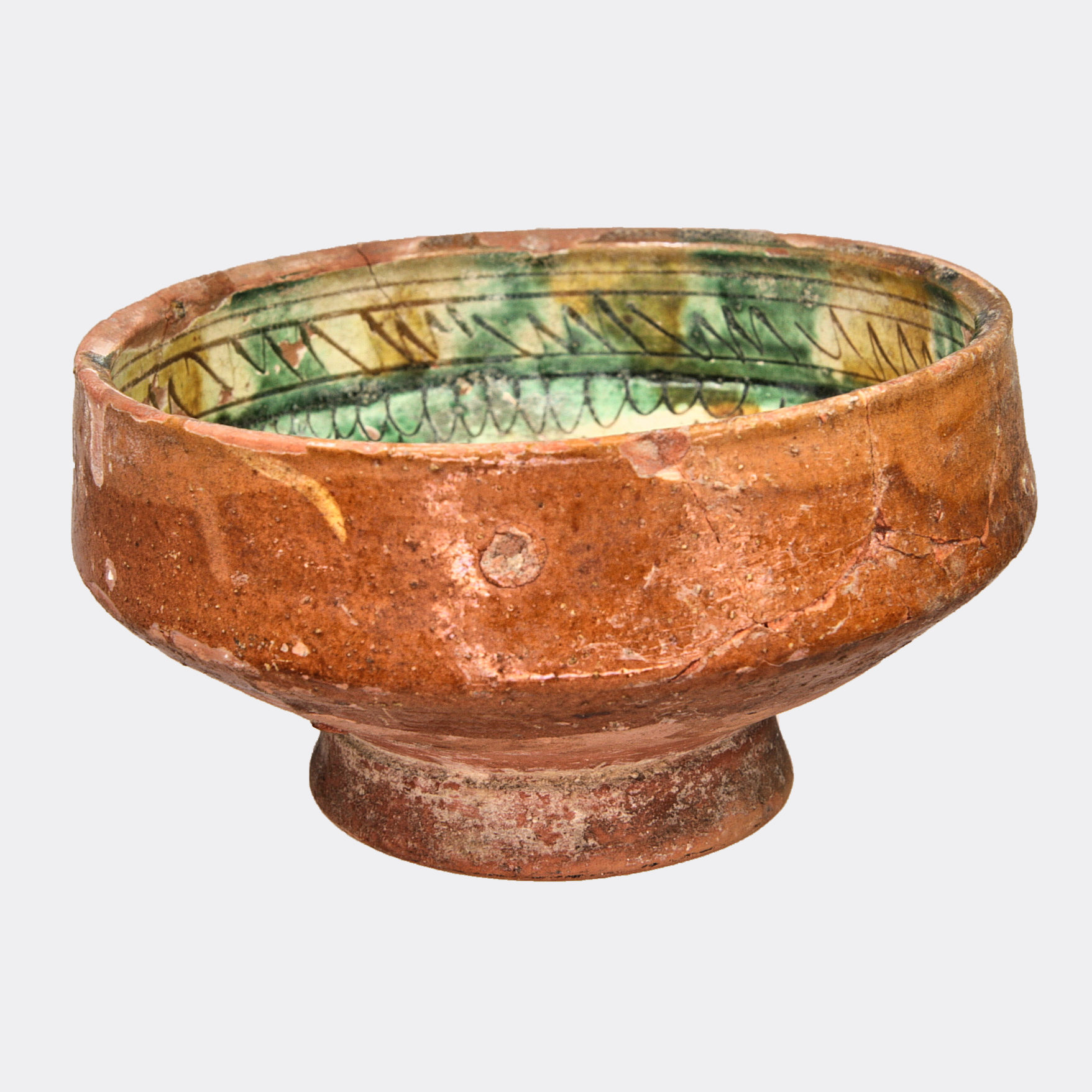 幾何学文 ビザンチン陶器 14～15世紀 cyprus sgraffito pottery