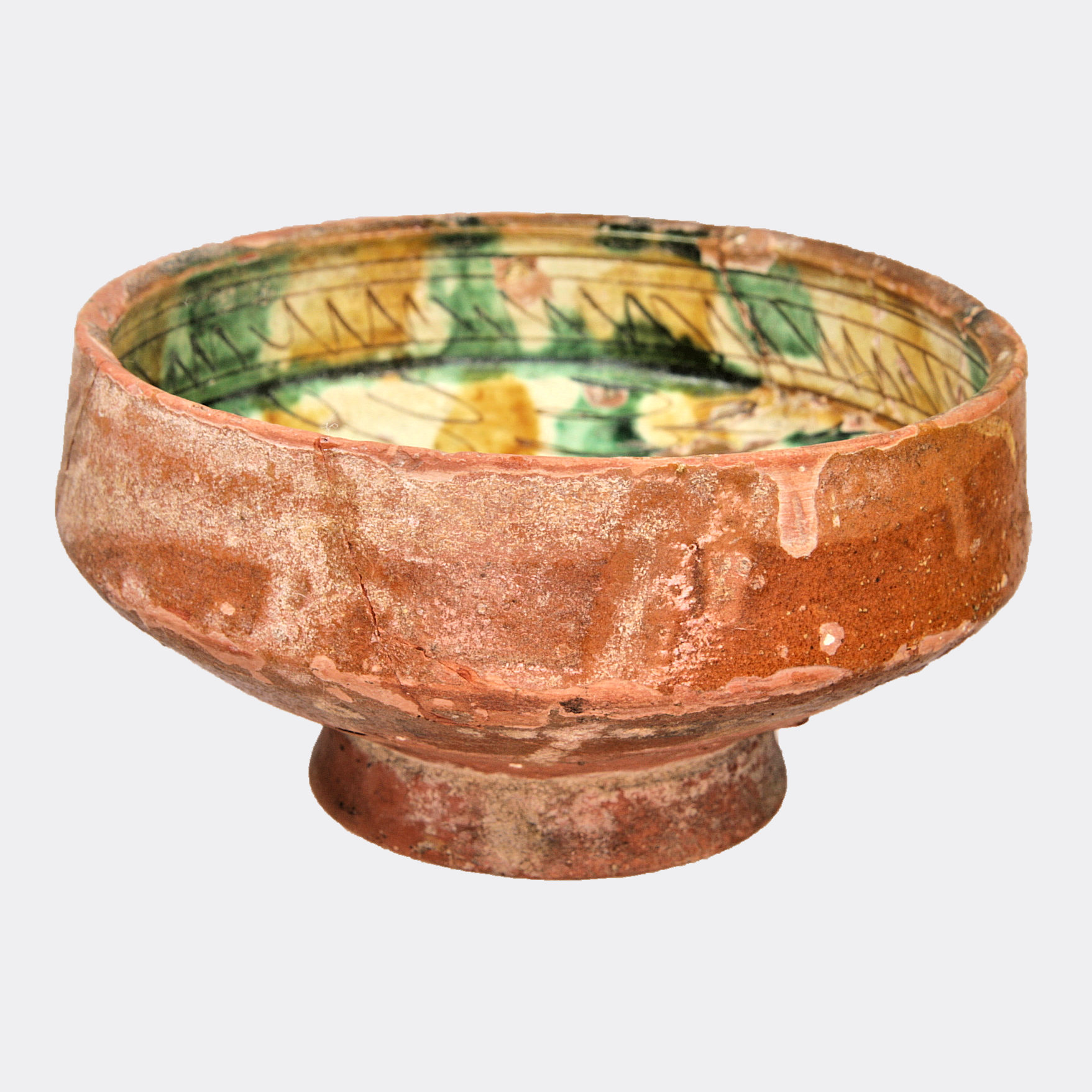 Cypriot Byzantine glazed sgraffito pottery bowl » Helios Gallery