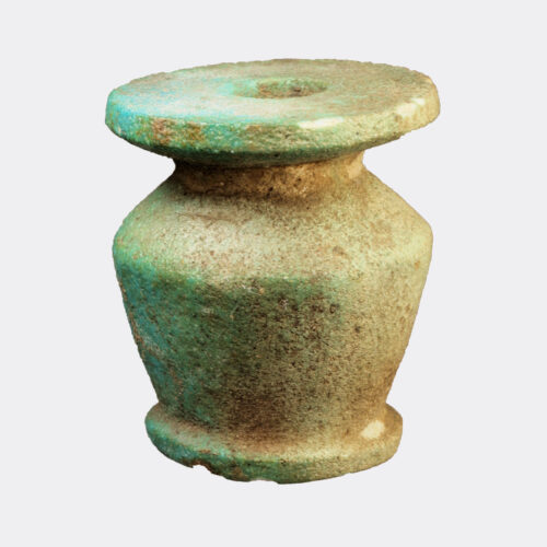 Egyptian Antiquities - Egyptian 18th Dynasty faience kohl jar