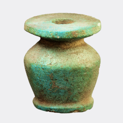 Egyptian Antiquities - Egyptian 18th Dynasty faience kohl jar