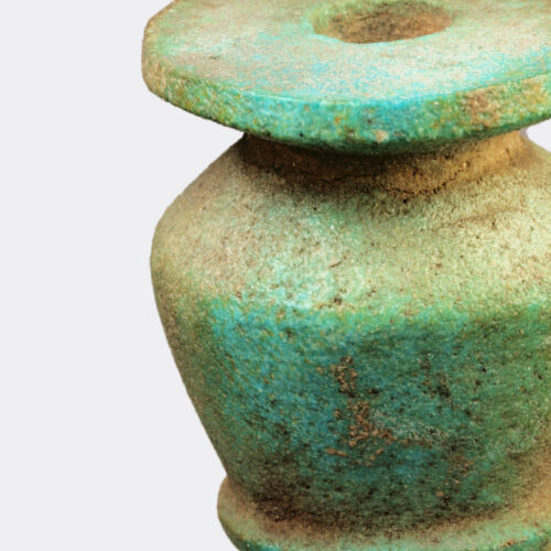 Egyptian Antiquities - Egyptian 18th Dynasty faience kohl jar
