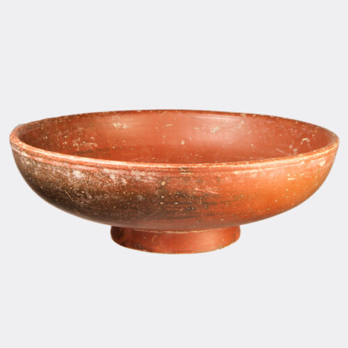 Greek Antiquities - Greek pottery bowl with stamped tondo decoration