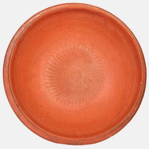 Roman Antiquities - Roman red slip pottery food mortar bowl