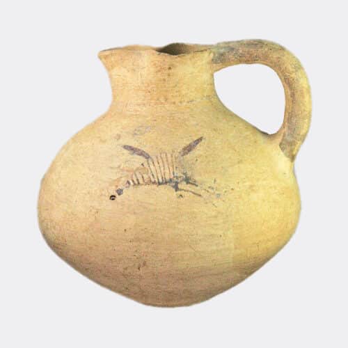 Cypriot Antiquities - Cypriot Freefield Style pottery jug with birds