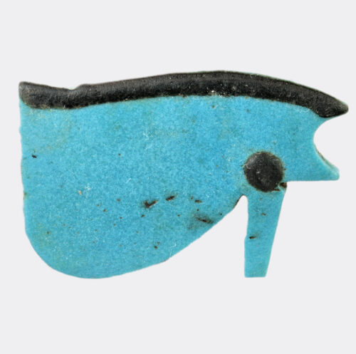 Egyptian faience Eye of Horus amulet