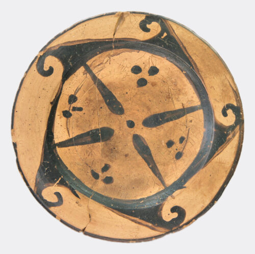 Etruscan painted pottery Genucilia plate