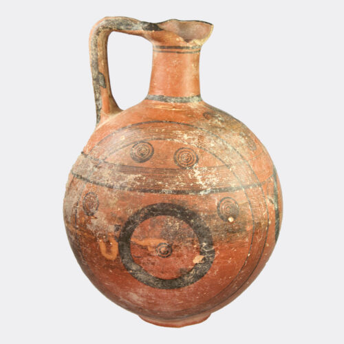 Cypriot Antiquities - Cypriot Archaic Black-on-Red Ware pottery jug