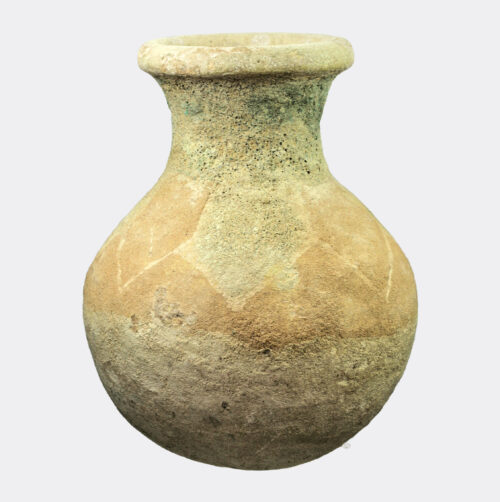 Neo-Assyrian glazed and painted pottery jar