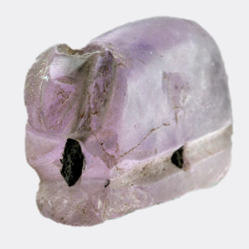 Egyptian amethyst recumbent ram amulet