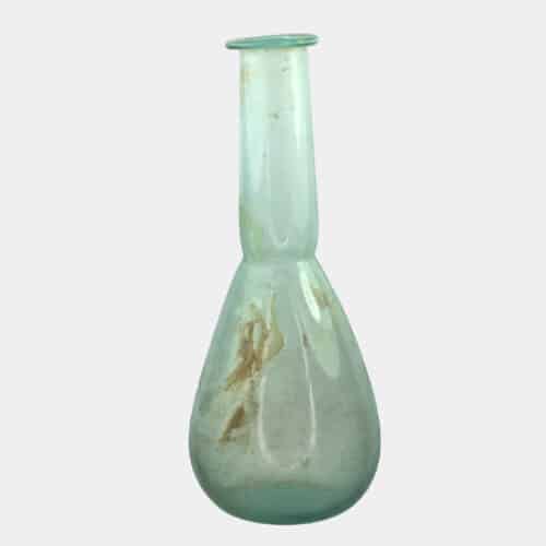 Roman green glass unguentarium vessel