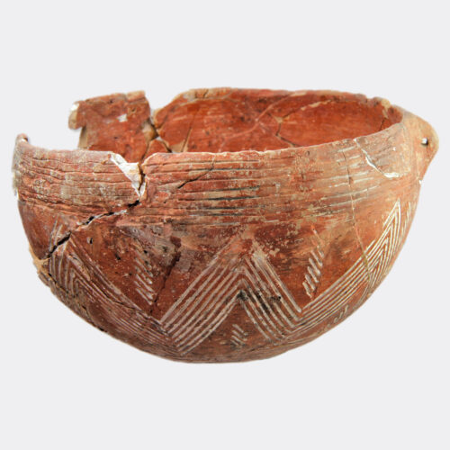 Cypriot Early Bronze Age incised pottery bowl