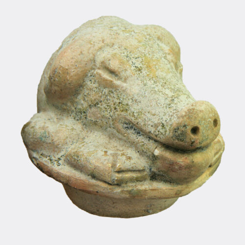 Chinese Ming Dynasty pottery votive pig's head