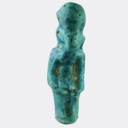 Egyptian New Kingdom faience Horus-child amulet