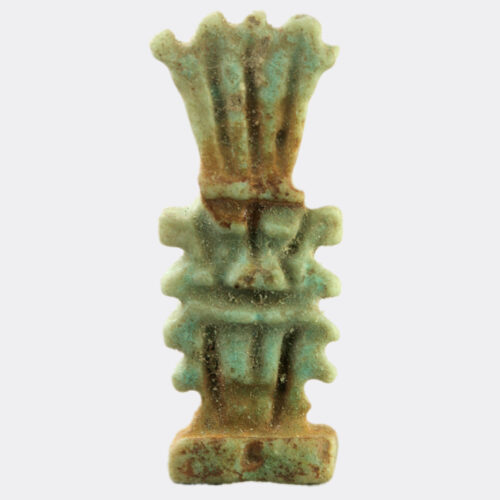 Egyptian faience Bes amulet