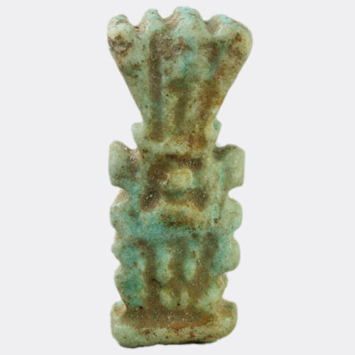 Egyptian faience Bes amulet