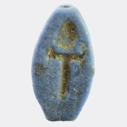 Egyptian 18th Dynasty faience Ankh bead