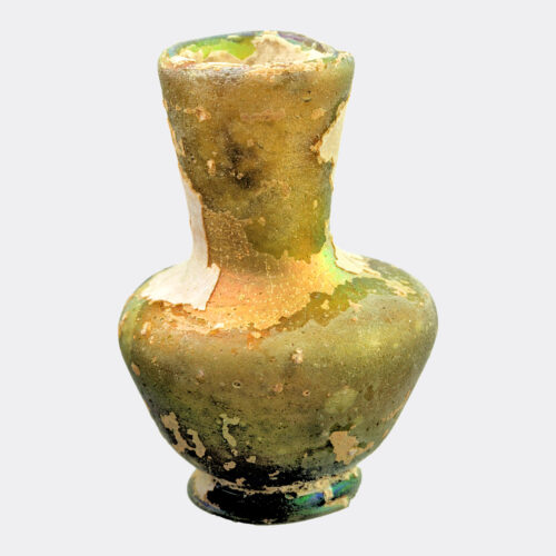 Islamic iridescent glass flask - ex. al Thani collection