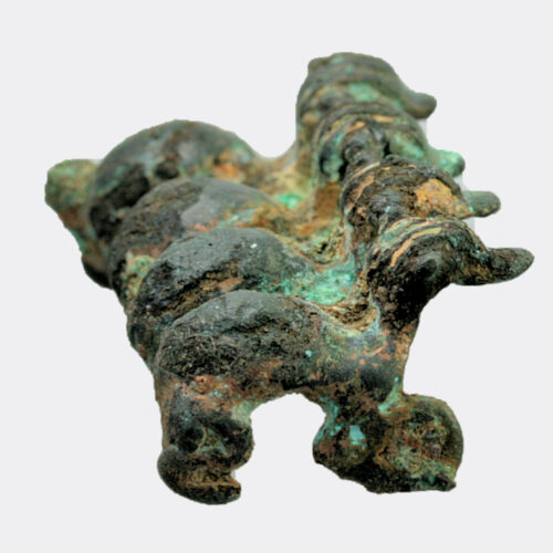 Pre-Columbian tumbaga quadruple animal pendant