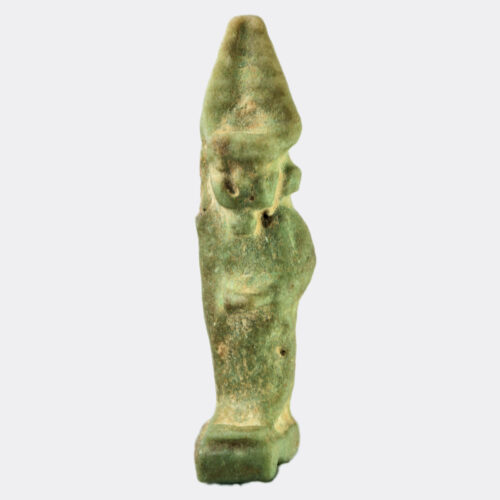 Egyptian faience amulet of Min