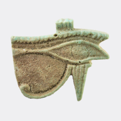 Egyptian faience Eye of Horus amulet