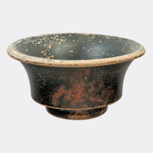 Greek black glaze cup with published excavation provenance