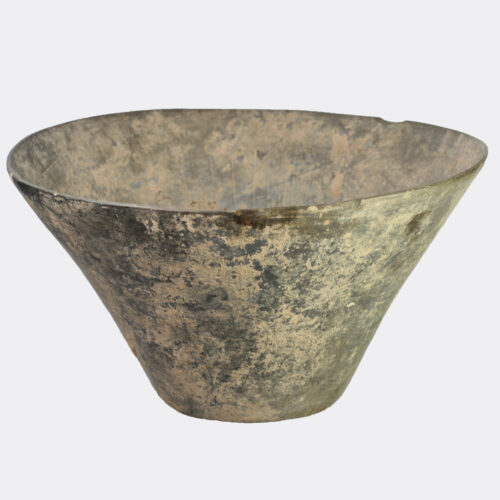 Khorvin thin grey pottery conical bowl