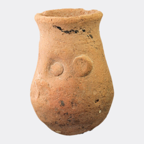 Egyptian terracotta Bes vase