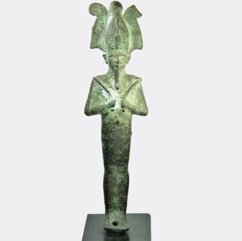 Egyptian fine bronze figure of Osiris