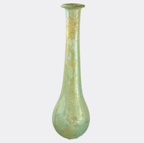 Roman pale green glass unguentarium