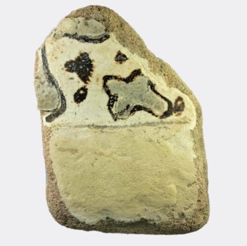 Egyptian painted faience tile from Amarna