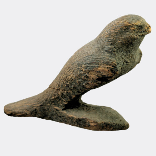 Egyptian carved wood figure of a falcon