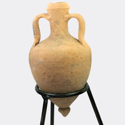 Greek small pottery wine amphora